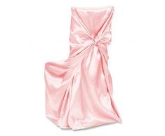 Leinentischdecke Satin Universal Stuhlhusse pink