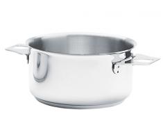 De Buyer 3491.18 Kasserolle - Bratentopf, Edelstahl, silber, 25,4 x 0,8 x 9 cm