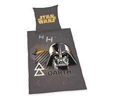 Herding Bettwäsche Star Wars, Kopfkissenbezug 80x80cm, Bettbezug 135x200cm, Renforcé, mit Qualitätsreißverschluss
