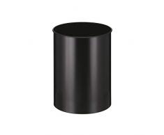 V-Part Papierkorb aus Metall, 30 Liter, schwarz