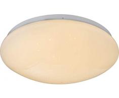 Schmucke 12W LED Decken Leuchte Lampe Küche Acryl Weiß Globo ATREJU I 48363