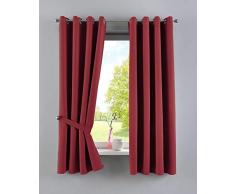 Gardinenbox Vorhänge Blickdicht »Newyork« Bordeaux HxB 160x140 cm 2er-Pack Thermo-Gardinen Verdunkelungsvorhang Blackout Ösen schalldämmend ÖKOTEX UV-Schutz Raffhalter, 201920600-2