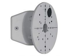 EGLO Außenstrahler Eckanbindung, Eckhalterung aus Stahl für Außenlampen, Ø: 11,2 cm, Farbe: silber