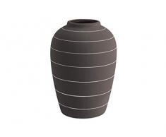 PT Vase Terra Cone Keramik Dunkelbraun, keramisch, H. 18,5 cm, D. 13 cm