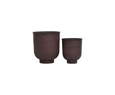 House Doctor Pflanzgefäß Vig, Burnt Henna, H: 35 cm, Dia: 30 cm/H: 45 cm, Dia: 40 cm