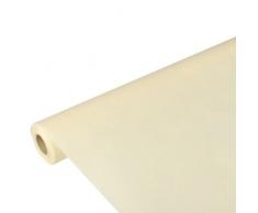 Papstar Tischdecke / Tischtuchrolle creme Soft Selection (1 Stück) 10 x 1.18 m aus PP-Vlies, stoffähnlich, umweltfreundlich, feuchtigkeitsresistent, abwaschbar, #82287