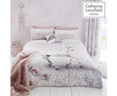 Catherine Lansfield „Enchanted Unicorn“ pflegeleichter Bettbezug, Rose, Doppelbett