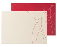 CREATIVE TOPS, Tischunterlagen, Mehrlagig, rot/cremeweiß, 2.300 x 28.000 x 22.000 cm