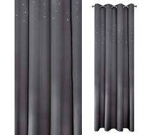 Eurofirany Vorhang, Stoff, Grau, Grafit, 140x250 cm