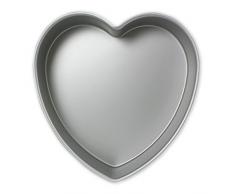 PME HRT102 Herzförmige Backform aus eloxiertem Aluminium, 254 x 51 mm tief, Silver, 25.4 cm