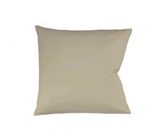 fleuresse Colours Interlock Kissenbezug, Jersey, Taupe, 24.8 x 17.2 x 2.2 cm