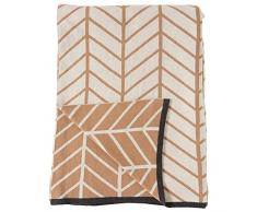 TOM TAILOR Unisex Home Tagesdecke mit geometrischem Muster Camel,130/180