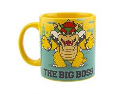 Super Mario XL Bowser Tasse The Big Boss - gelb, bedruckt, aus Keramik, Fassungsvermögen ca. 500 ml.
