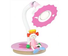 Elobra Tischleuchte, Holz, E14, rosa, 35 x 20 x 20 cm