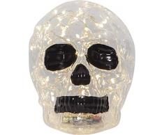 Star Halloween Glas-Deko, Kunststoff, Transparent, 19x13 cm