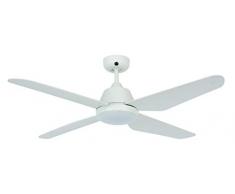 LUCCI AIR Airfusion Aria Deckenventilator mit 4 Flügeln, 122 cm Durchmesser, 3 Speeds, Timer, Sommer/Winter, inkl. LED Licht