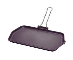 Ilsa rechteckige Grillpfanne Marinella aus rostfreiem Gusseisen 36 x 23 cm