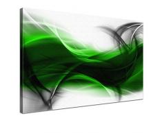 LANA KK - Leinwandbild Empfindung GS abstraktes Design auf Echtholz-Keilrahmen â Fotoleinwand-Kunstdruck in grau, einteilig & fertig gerahmt in 100x70cm