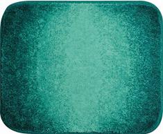 Grund Badteppich 100% Polyacryl, ultra soft, rutschfest, ÖKO-TEX-zertifiziert, 5 Jahre Garantie, MOON, WC-Vorlage o.A. 50x60 cm, petrol