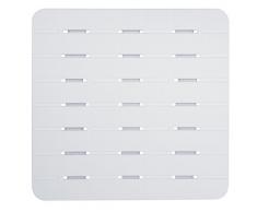 MSV Duschmatte Badematte antibakteriell rutschfest mit Saugnäpfen - Weiß- ca. 55 x 55 cm