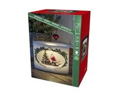 Konstsmide, 1892-100, LED Echtwachskerze Weihnachtsmann mit Kind, weiÃ, mit 5h Timer, weiÃe Diode, batteriebetrieben, Innen