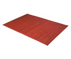 Carpemodo Bambusmatte Badvorleger Badeteppich Bambusteppich/Farbe: Rot/Größe: 50x80 cm/Unterseite rutschhemmend/mit Textilband eingefasst
