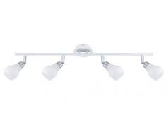 Wofi Deckenspot Dina 4-flammig, weiß, Länge ca. 80 cm, Abhängung ca. 17 cm 7075.04.06.0000