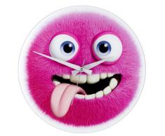 WENKO 21364100 Wanduhr Monster, GehÃ¤rtetes Glas, 37 x 3 x 37 cm, Mehrfarbig