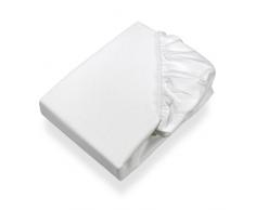 SETEX Molton Köper Matratzenschutz, Spannbetttuch, 100 x 200 cm, 100 % Baumwolle, Basic, Weiß, 1308100200404002