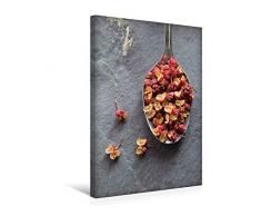 Premium Textil-Leinwand 30 cm x 45 cm hoch Szechuanpfeffer auf einem Löffel