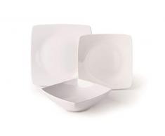 Excelsa Quadro Tafelservice, 18-teilig, Keramik, Weiß