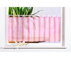 Gardinenbox Scheibengardine Uni Voile, 50x160, Rosa, 61070