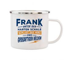 History & Heraldry Echter Kerl Emaille Becher, Frank, Mehrfarbig
