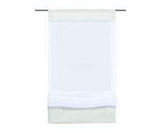 Home Fashion 57105-801 Bändchenrollo, Univoile, 140 x 70 cm, weiß