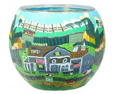 Himmlische Düfte Geschenkartikel GmbH Scottish Farm Windlicht, Glas, bunt, 11x11x9 cm