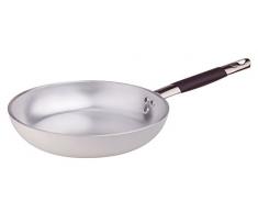 Pentole Agnelli Cool Bratpfanne Induktion gerade, aus Aluminium, Dicke 5 mm, mit Griff aus Edelstahl, Silber 24 cm