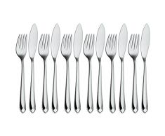 WMF Fischbesteck 12-teilig Jette Fischgabel Fischmesser Cromargan protect Edelstahl rostfrei extrem kratzbeständig poliert