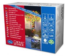 Konstsmide 3610-500 Micro LED Lichterkette / für Außen (IP44) / 24V Außentrafo / 40 bunte Dioden / schwarzes Kabel