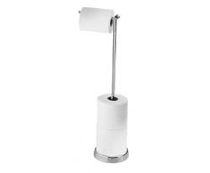 iDesign Classico Klorollenhalter, Toilettenpapierhalter ohne Bohren aus Metall, silberfarben