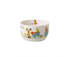 Villeroy & Boch Hungry as a Bear Müslischale, 450 ml, Premium Porzellan, Weiß/Bunt