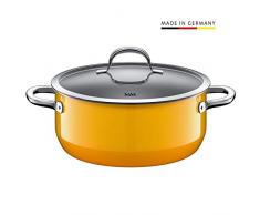 Silit Passion Yellow Kochtopf 24cm, Glasdeckel, Bratentopf 4,4l, Silargan Funktionskeramik, Topf Induktion, gelb