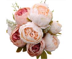 Luyue Vintage Künstliche Pfingstrose Seidenblumen Bouquet Home Hochzeit Dekoration