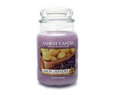 Yankee Candle große Duftkerze im Glas, Lemon Lavender, Brenndauer bis zu 150 Stunden