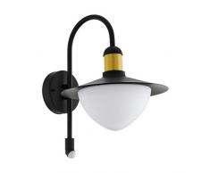 EGLO SIRMIONE Wandleuchte Stahl verzinkt 60 W, schwarz, gold