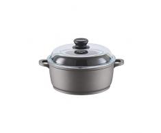 Berndes Bonanza Induction Kochtopf mit Glasdeckel und Silikon-Thermogriffen 24 cm, robuster Aluguss, Antihaftversiegelung, Induktion, 4,0 Liter
