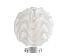 WOFI Tischleuchte, Metall, E27, 60 W, Weiß, H: 43 cm x B x L: 42 cm