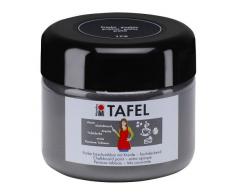 Marabu 02590025179 - Tafelfarbe, deckende Acrylfarbe auf Wasserbasis, nach Trocknung mit Tafelkreide beschreibbar und Wasser abwischbar, geeignet für Wand, Metall und Keilrahmen, 225 ml, graphit