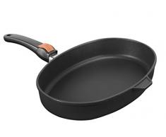 SKK 2681 Titan Induction, Guss-Fischpfanne 38 x 26cm, antihaft-beschichtete Pfanne, induktionsgeeignet, keramisch verstärkt, mit festem Griff, Backofen-fest, Made in Germany
