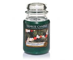 Yankee Candle Duftkerze im großen Jar, Christmas Garland, Brenndauer bis zu 150 Stunden