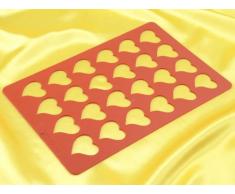 Teigschaber Silikon POUR 11734Â Lufterfrischer mit I Formen Dekoration Herz 28Â x 19Â x 1Â cm, braun